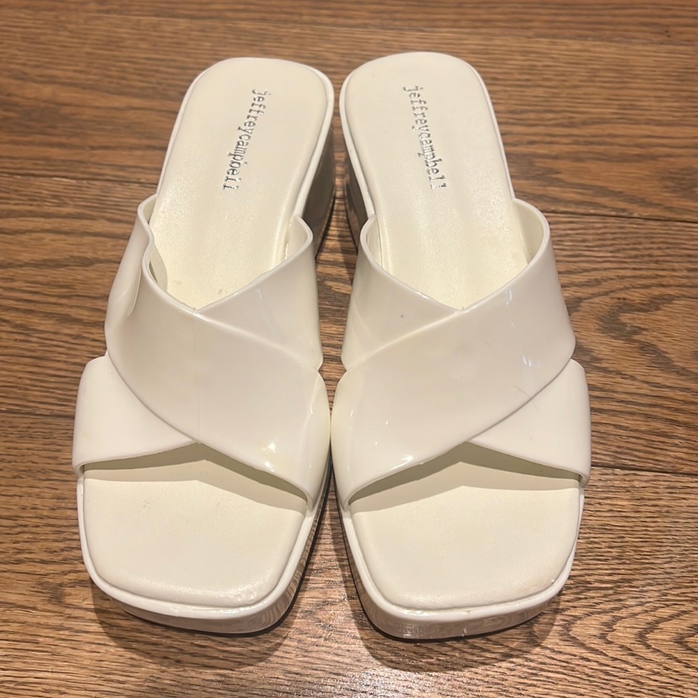 Jeffery Campbell Bubblegum Platform Sandal White Size 7